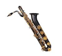 Sassofono tenore con chiave in oro nero chiave in Mi bemolle corpo in ottone chiavi intagliate strumento a fiato orchestrale Kit Sassofono