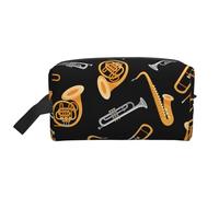 Sassofono, trombone, amante della musica, organizer per cosmetici di grande capacità, borsa da viaggio per il trucco da donna
