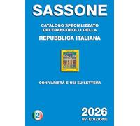 SASSONE SPECIALIZZATO VOLUME 2 2026 CATALOGO PER FRANCOBOLLI REP. ITALIANA