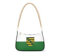 Sassonia Bandiera dello Stato Stampe Borse a tracolla per le donne Luna Borsa Hobo Borse Tracolla Catena Cerniera Borsa Alla Moda