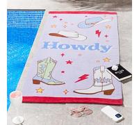 Sassy B turner bianca plc Howdy Cowgirl Telo mare in cotone, 76 x 160 cm, colore: Lilla