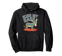 Sassy Donkey Grumpy Espressione Umorismo Grafica Felpa con Cappuccio