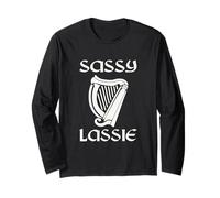 Sassy Lassie - Arpa celtica Irlandese per San Patrizio Maglia a Manica
