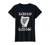Sassy Lassie - Arpa celtica Irlandese per San Patrizio Maglietta