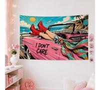 Sassy Retro Road Trip Quote Cabrio Auto Pop Art Arazzo 152 x 101 cm