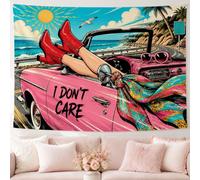 Sassy Retro Road Trip Quote Cabrio Auto Pop Art Arazzo 228 x 178 cm