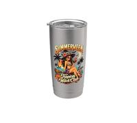Sassy Summerween Tropical Witch Club Spiaggia Vacanze Vibes Bicchiere termico in acciaio inox doppia parete