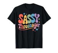 Sassy Threenager 3rd Birthday Toddler Girl Maglietta
