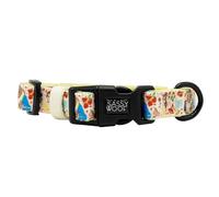 Sassy Woof Collare per cani Disney Princess La Bella e la Bestia Belle - M, regolabile, resistente, confortevole ed elegante, accessorio per animali domestici per cani di taglia media - Licenza