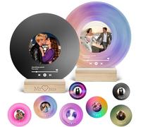 Sastridft Targa in acrilico personalizzata con foto canzone in vinile con immagine musicale decorazione per la casa regalo di San Valentino personalizzabile per lui lei coppie
