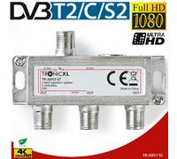 Sat 3fach F-Splitter Antenne Switch Morbido Switch Completo HD TV 3 Dvbc 4K