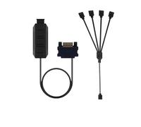 SATA 12V 4. Spillo RGB 5V 3- Spillo ARGB AURA 3. Controller del pulsante w / 2 3 4 5 cavo dell'adattatore del mozzo dello splitter Compatible With Rgb. Strip Lighting Fan Recher (Size : 12V 4Pin-30CM