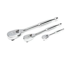 SATA 3 pezzi 1/4 pollici, 3/8 pollici e 1/2 pollici, 120P, set professionale a cricchetto con interruttore on/off e doppio morsetto a 60 denti, testa a goccia Heavy Duty ST13975