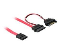 SATA cable, 0.5m cavo SATA 0,5 m Rosso, Adattatore rosso, 0.5m, 0,5 m, Maschio/Femmina, Rosso