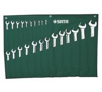 SATA Set di 23 chiavi combinate metriche, lucidate, 6-32 mm, con estremità a scatola sfalsata e rotolo portautensili durevole ST09027SJ