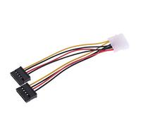 Sata Power Splitter Y-Cable 4 Pin Ide/Molex Maschio A Doppio 15 Pin Sata Femmina Adattatore di Alimentazione Trattamento Pratico