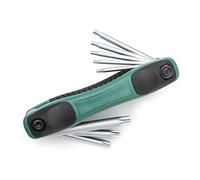 SATA SAE & Metric Set di chiavi esagonali pieghevoli con struttura in lega di acciaio e impugnatura ergonomica Dual Material Comfort - ST09121SJ, ST09123SJ