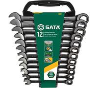 SATA Set di 12 chiavi combinate metriche a cricchetto metriche - Black Edition