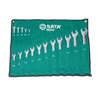 SATA Set di chiavi combinate a 12 punti da 16 pezzi | Dimensioni SAE da 1/4" a 1-1/4" | Caricamento angolare fuori | ST09074G