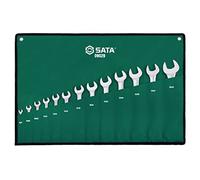 SATA ST09029SJ - Set di chiavi a doppia apertura metrica 13 pezzi, colore: Argento