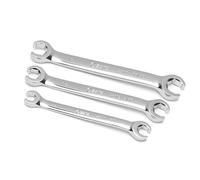 SATA ST09032 SAE - Set di chiavi per dadi svasati, finitura cromata lucida, 3 pezzi, colore: Argento