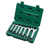 SATA ST09033SJ - Set di chiavi combinate metriche tozze, lucidate, 10 mm - 19 mm, in custodia per soffiaggio