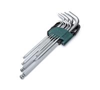 SATA ST09102SJ - Set di chiavi esagonali SAE con braccio extra lungo, 1/16" - 3/8", con contenitore portaoggetti