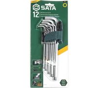 SATA ST09102SJ - Set di chiavi esagonali SAE con braccio extra lungo - POLLICI