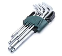 SATA ST09105ASJ - Set di 9 chiavi esagonali metriche, design a punta a sfera, con struttura in acciaio legato e contenitore resistente agli urti