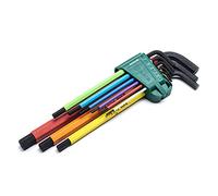 SATA ST09107CHBSJ - Set di 9 chiavi esagonali in ossido nero extra lunghe serie colore