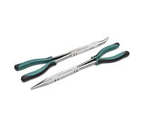 SATA ST70003U - Set di 2 pinze a X doppie, 13-1/2", corpo dritto e ganascia da 45 gradi, per una maggiore portata in spazi ristretti
