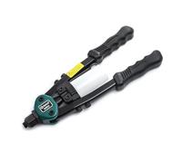 SATA ST90502 Rivettatrice a due maniglie, 33 cm, con corpo in acciaio resistente e bottiglia di raccolta in plastica attaccata direttamente allo strumento