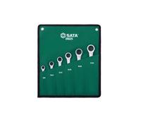 SATA ST09025SJ, chiave a cricchetto a doppio anello, a cricchetto, a cricchetto, set di chiavi a cricchetto metriche 8-19 mm, 6 pezzi