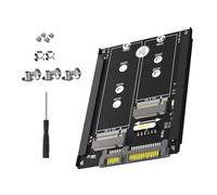 SATA3.0 - Adattatore per disco rigido a doppia chiave a stato solido per SATA3.0 6 Gbps / S adattatore schede socket convertitore alloggiamento per PC portatile