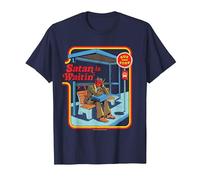 Satan is Waitin Devil Sarcastic Vintage Funny Adult Humor Maglietta, Uomo, Navy, XL