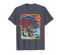 Satan is Waitin Devil Sarcastic Vintage Funny Adult Humor Maglietta, Uomo, Pervinca, 6XL