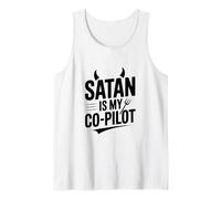 Satana è Il Mio co-Pilota Dark Humor Citazione Canotta
