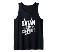 Satana è Il Mio co-Pilota Dark Humor Citazione Canotta