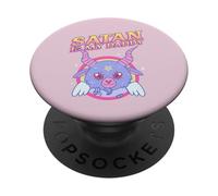 Satana è il mio papà (divertente carino piccolo diavolo grafico) PopSockets PopGrip Adesivo