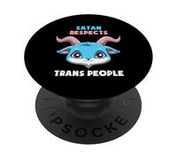 Satana Rispetta Le Persone Transessuali Transgender Baphomet PopSockets PopGrip Adesivo