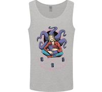 Satanic Cat Mum Black Magic Witch Halloween Uomo Vest Tank Top