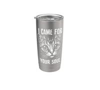 Satanic Cute Kitten Cat Lover Halloween è venuto per la tua anima Bicchiere termico in acciaio inox doppia parete