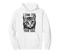 Satanic Cute Kitten Cat Lover Halloween è venuto per la Tua Anima Felpa con Cappuccio