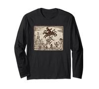 Satanic Occult Midnight Ride Goth Horror Xilografia estetica Maglia a Manica