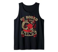 Satanico Diavolo Ha Bollito per I Tuoi Peccati Satana Baphomet Canotta