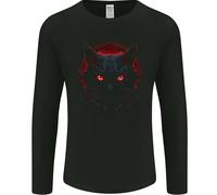 Satanico Gatto Evil Halloween Uomo Maniche