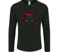 Satanico Gatto Evil Halloween Uomo Maniche