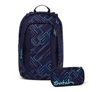 Satch Air - Set di 2 zaini per la scuola, con astuccio, Laser viola, Taglia unica