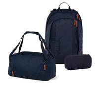 satch Air - Set di 3 zaini per la scuola, con astuccio e borsa sportiva, Nordic Blue Skandi Edition, 45 x 28 x 16 cm