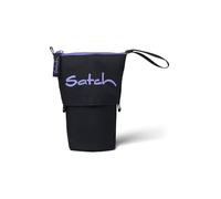 satch Astuccio extra grande con scomparto divisorio con chiusura lampo, portapenne, triangolo, finestra per calendario delle ore, viola Phantom - nero